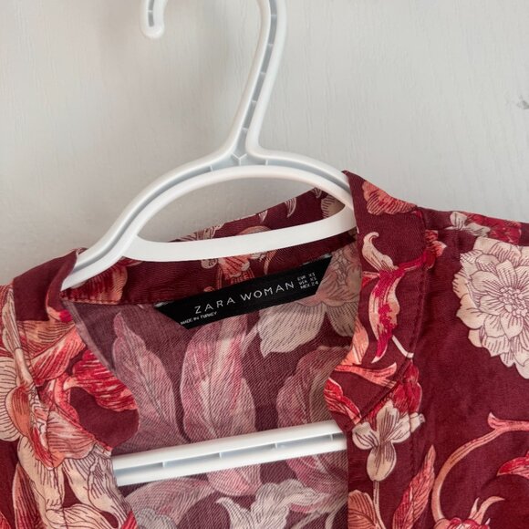 Zara wrap floral printed blouse - Picture 6 of 8